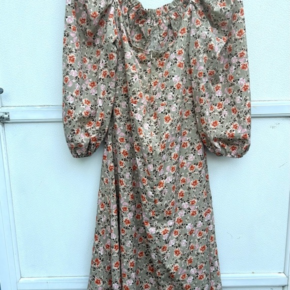 Missguided floral maxi dress 12 multi cottage core prairie coquette milk maid - Picture 13 of 14